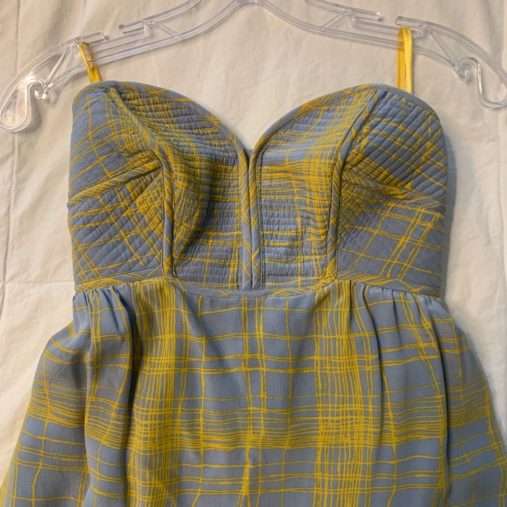 Anthropologie Maple Silk Quilter Sweetheart Neckline Maxi Dress. Size 2 - Picture 4 of 11